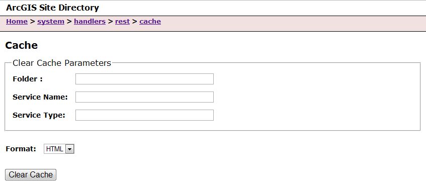 Clear Cache Options